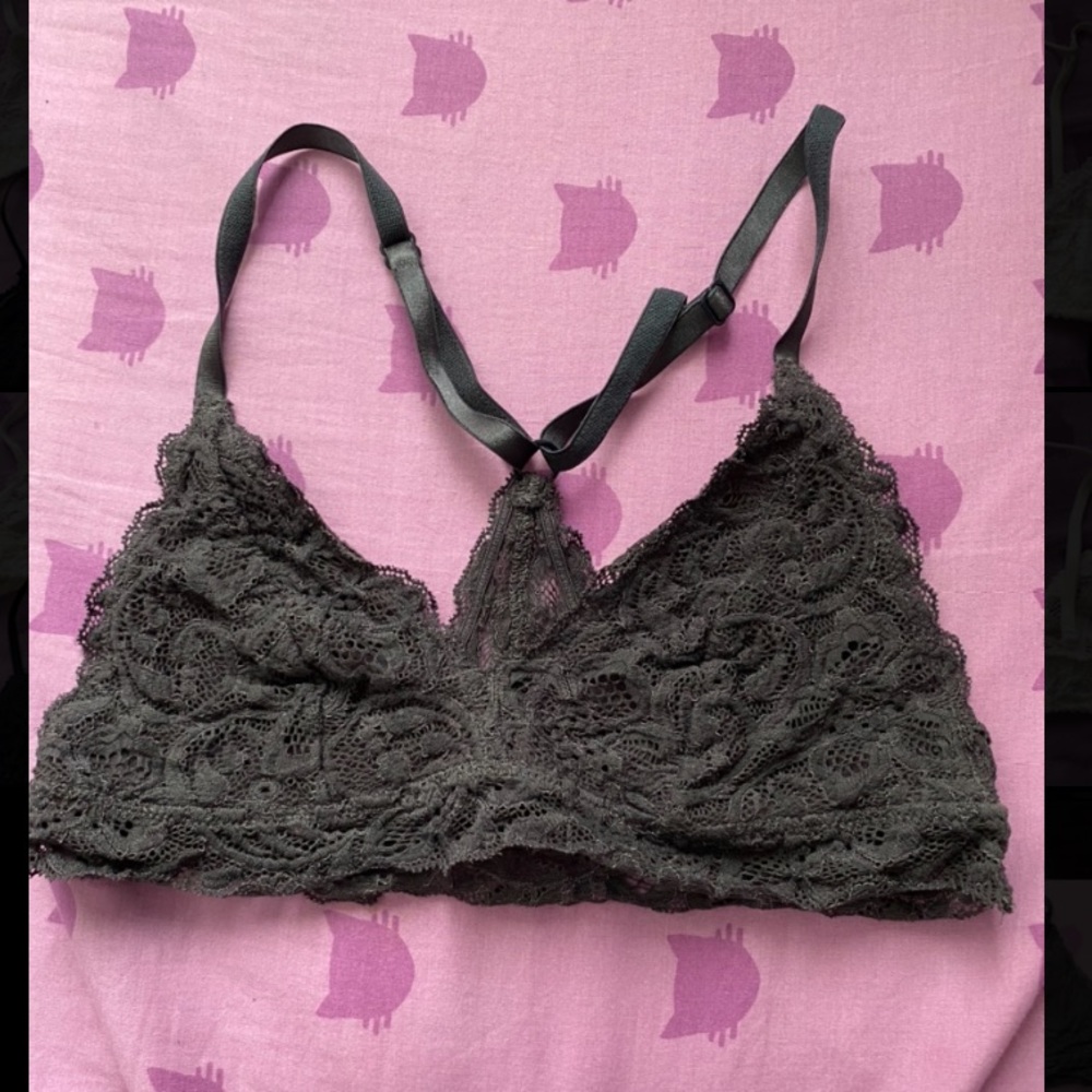 grey bralette